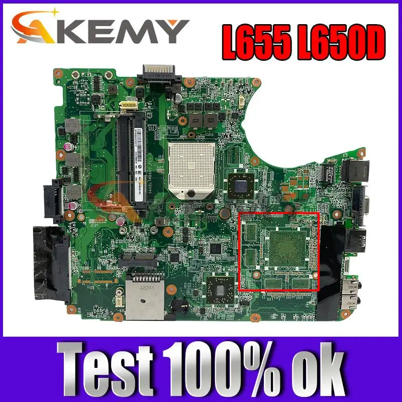 Original FOR Toshiba Satellite L655D L650D Laptop Motherboard A000076380 DA0BL7MB6D0 fully tested