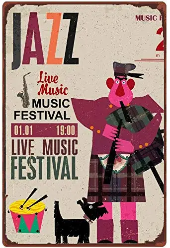 

Music3 Tin Sign Yard Circus Party Farm Entertainment Venue Concert Bedroom School Iron Door Wall PainTing Metal Plate