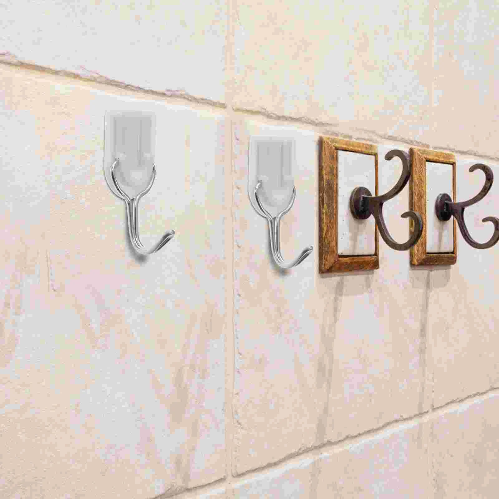 

50pcs Multi-purposes Household Portable Hanging Hooks Bedroom Wall Hooks Hat Hook Adhesive Clothes Hooks Clothing Hooks