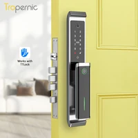 Camera TTLock APP Fully Automatic Electronic Fingerprint Security Lock Buletooth Front Digit Smart Door Lock Viewer Doorbell