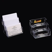 Transparent Desktop Business Card Case Desk Storage Box Exhibition-specific Multi-layer Business Card Holder