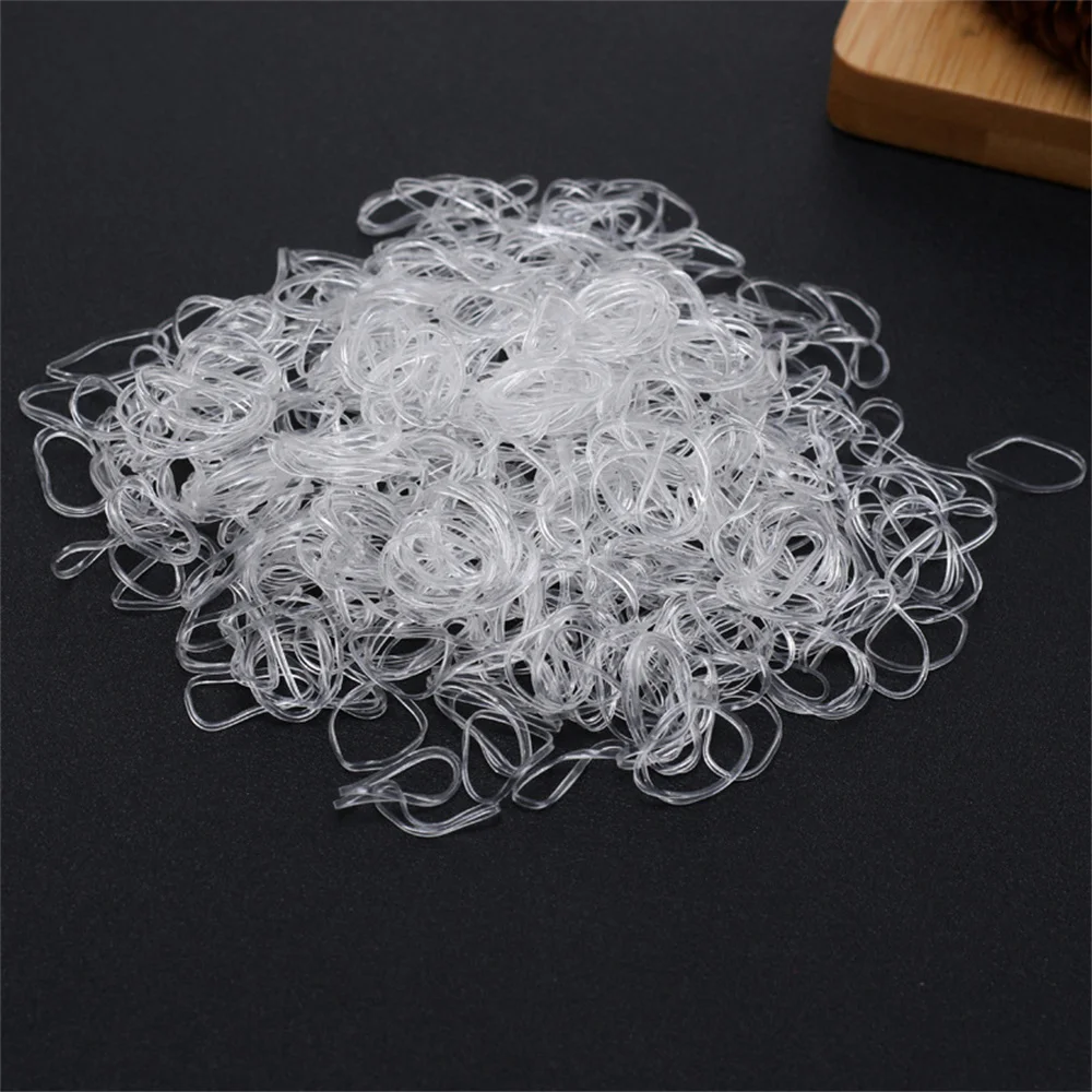 

1000pcs Cute Girls Colorful Rings Disposable Rubber Bands Gum For Ponytail Holder Elastic Hair Bands Rope Ties Hair Accessories
