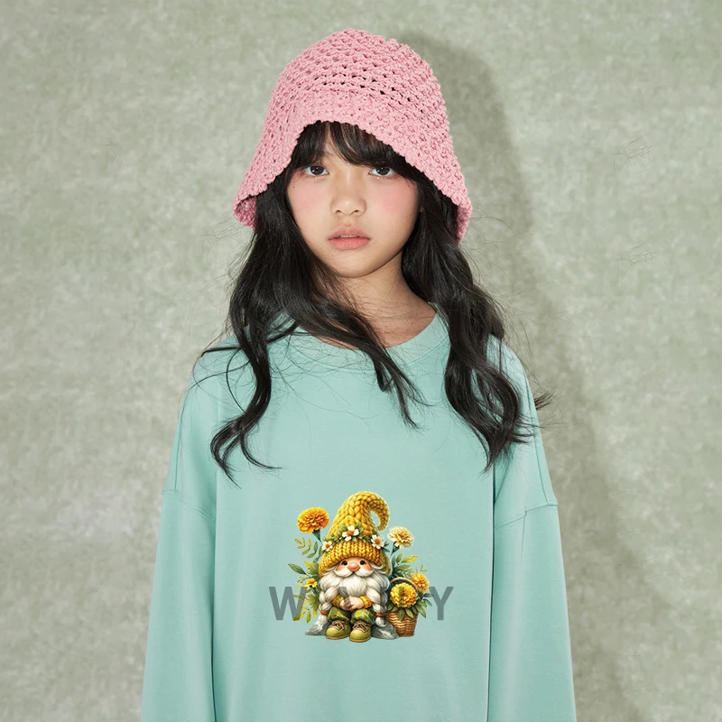 Акварель летняя Marigold Elf dtf переводит готовый к нажатию Термоперенос на детскую