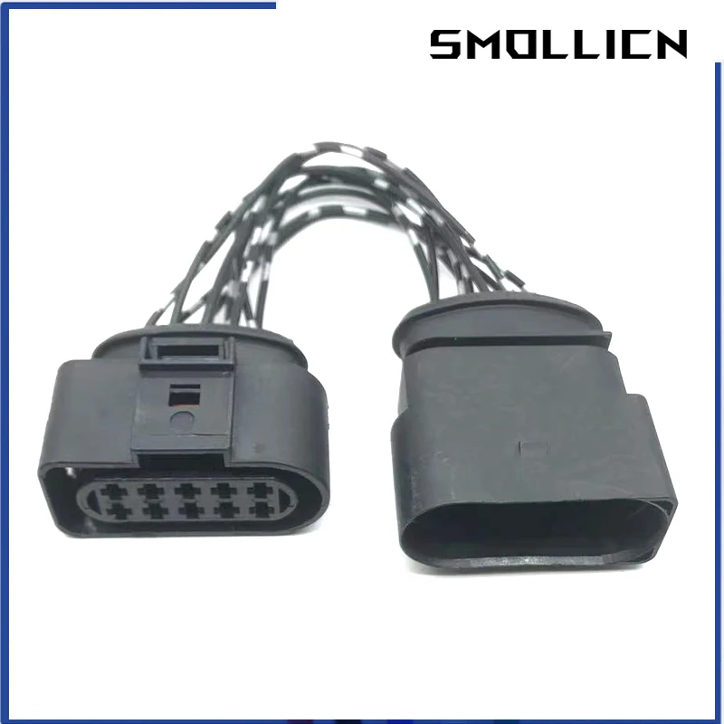

Car Xenon Headlight Hidden 10 Pin Female To 10 Pin Adapter With Male Pigtail Connector 1J0973835 1J0973735 For With 20cm