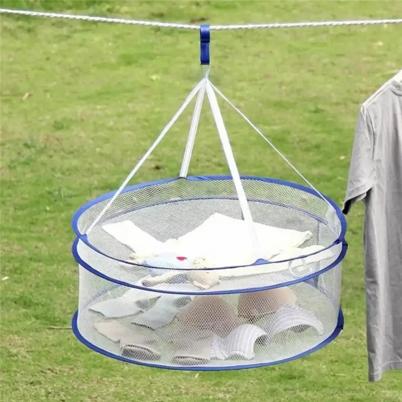 

Складная корзина для одежды, одежда, плоская сушилка, сетка для носков, Женская круглая ветрозащитная подвесная сушилка для белья