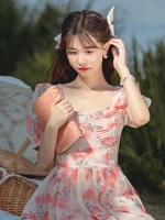will spring restoring ancient ways is the garden of edenfairy french rural wind party brought the floral print dress dress pric