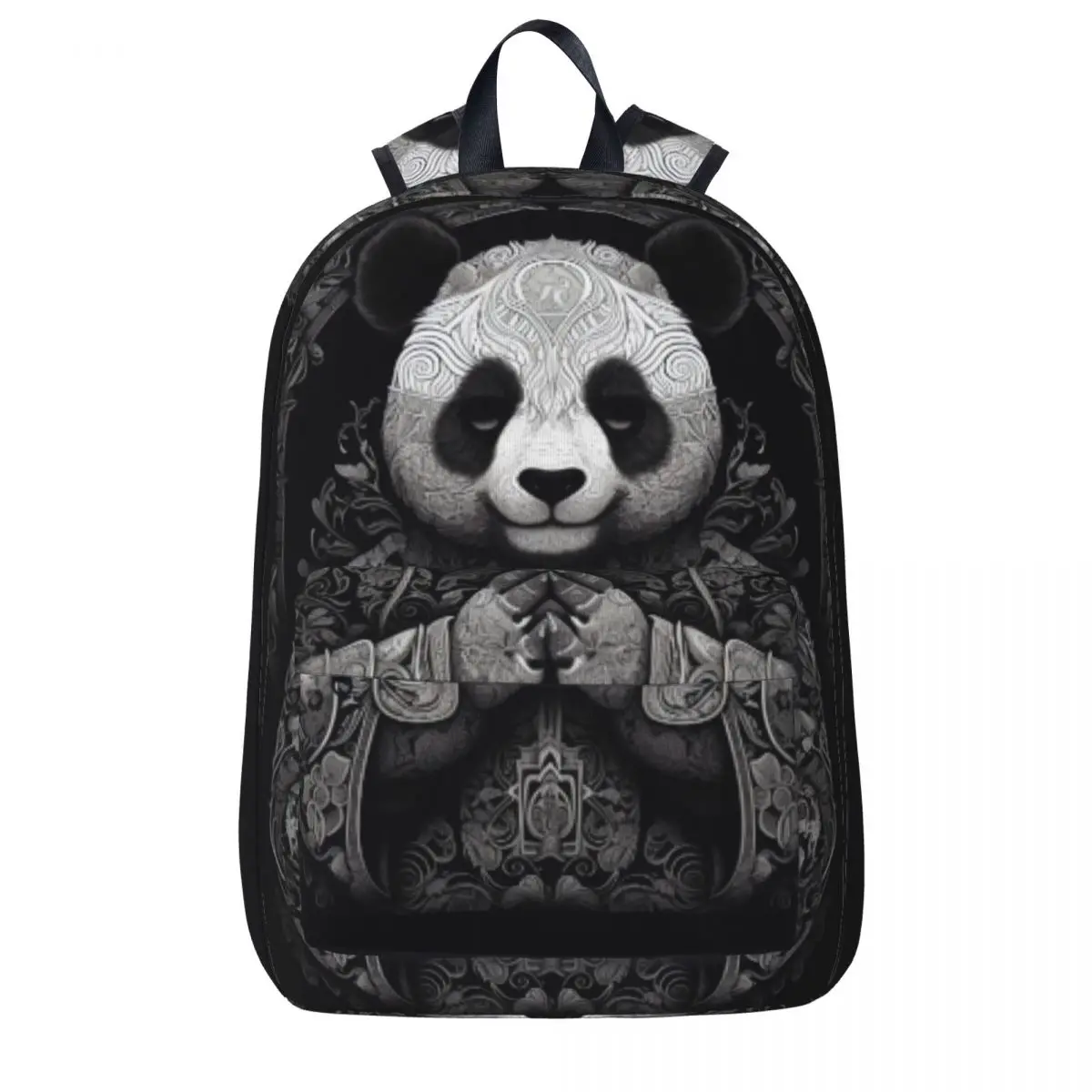 

Panda Backpack Boy Girl Intricate Lines Durable Backpacks Polyester Casual High School Bags Trekking Design Rucksack