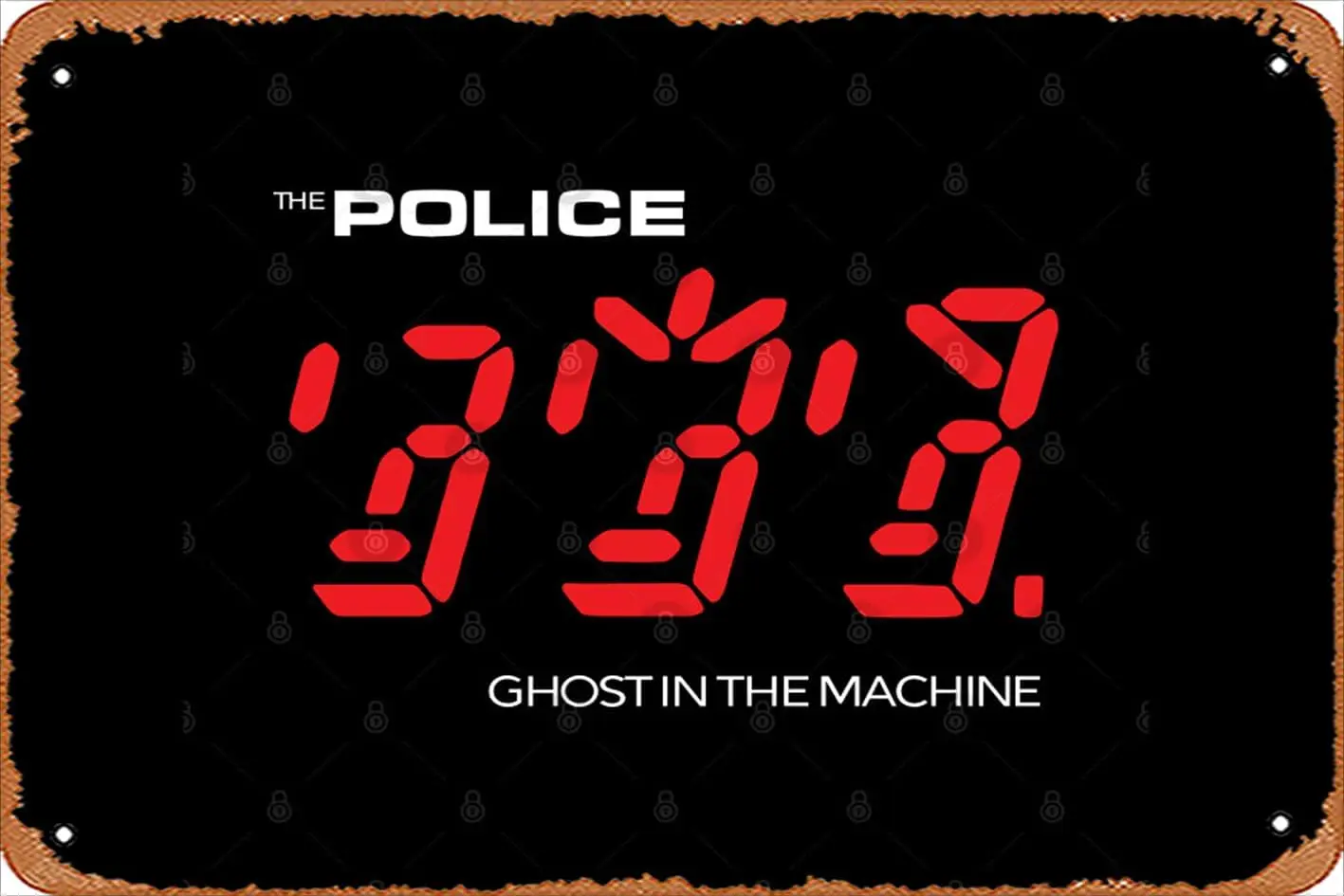 Zuhhg Retro Tn Sgn The Polce - Ghost n Mchne ntge Funny Noelty Metl Sgns Mn Ce Humorous Moes Musc Br rt Post Prnt