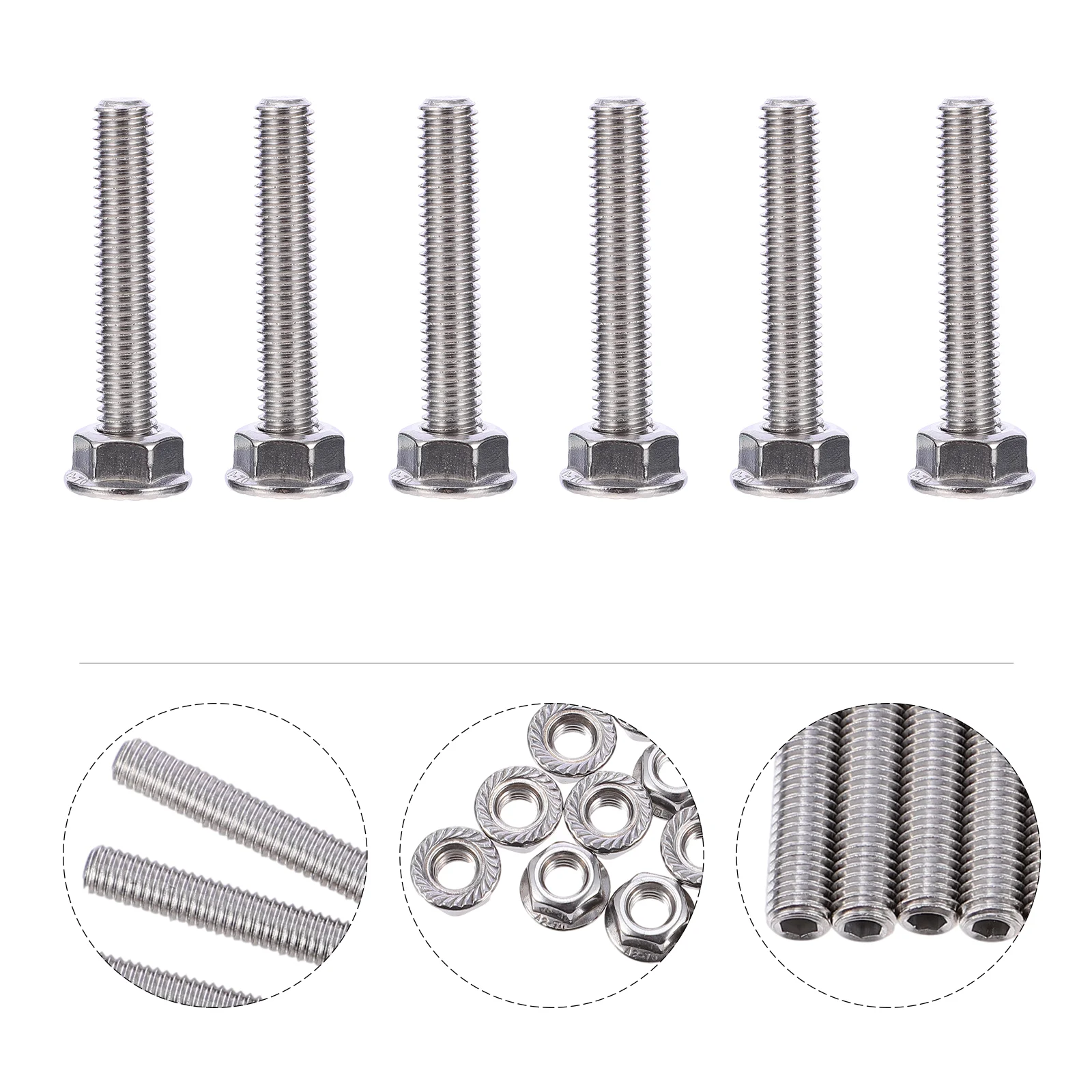 

1 Set Screw Practical Stainless Steel Convenient Engine Screw Exhaust Manifold Bolts for
