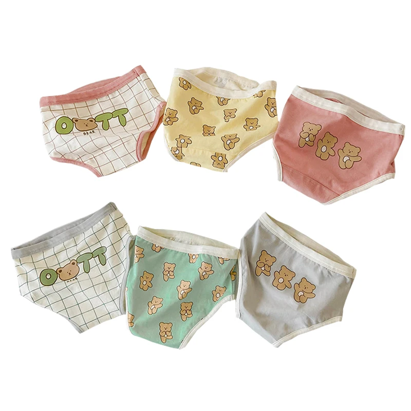 

Girls Panties 3pcs Per Pack Cotton Student Kids Underwear Teen Panties Young Puberty Girls Underpant