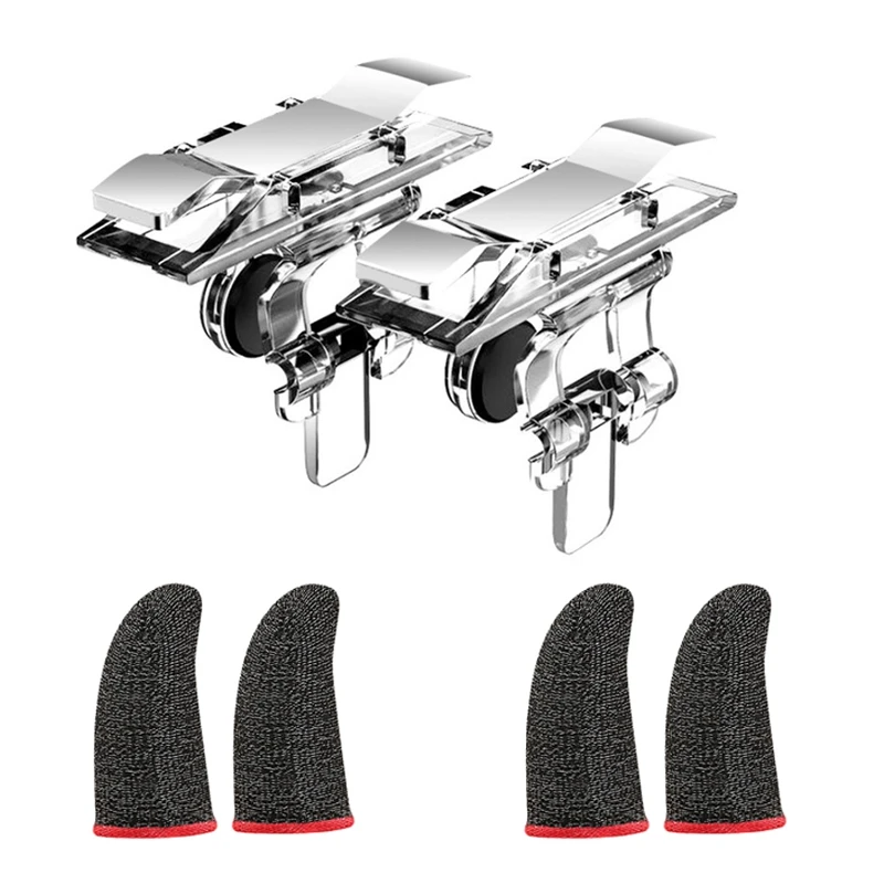 

Джойстик для игры с рукояткой, вспомогательный артефакт, наборы игровых пальцев с физическими клавишами для PUBG, джойстик, металлический арт...