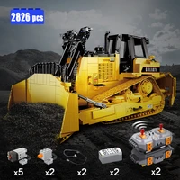 in stock cada master 116 remote control cat heavy bulldozer building blocks engineering vehicle bricks assembling toys for boys