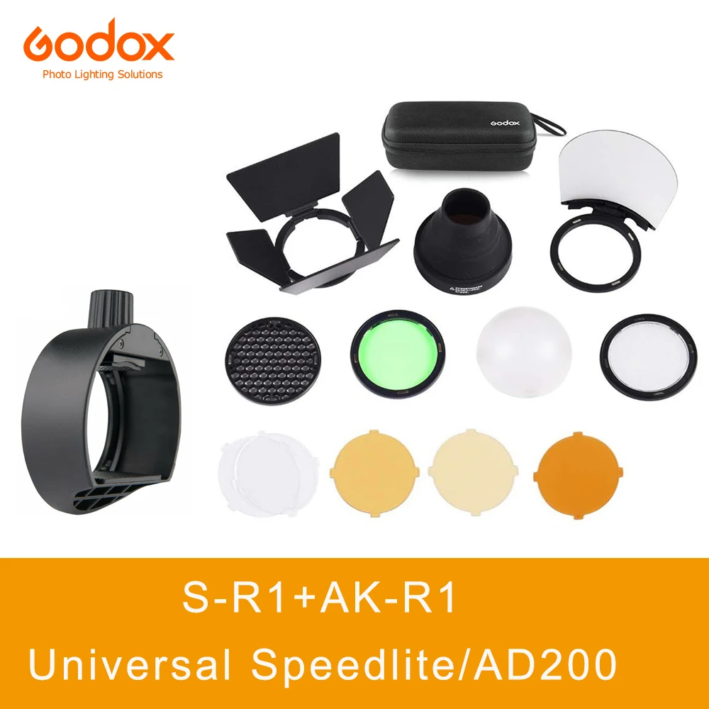 Магнитная круглая головка для фотографий Godox фотовспышка H200R v1 - купить по