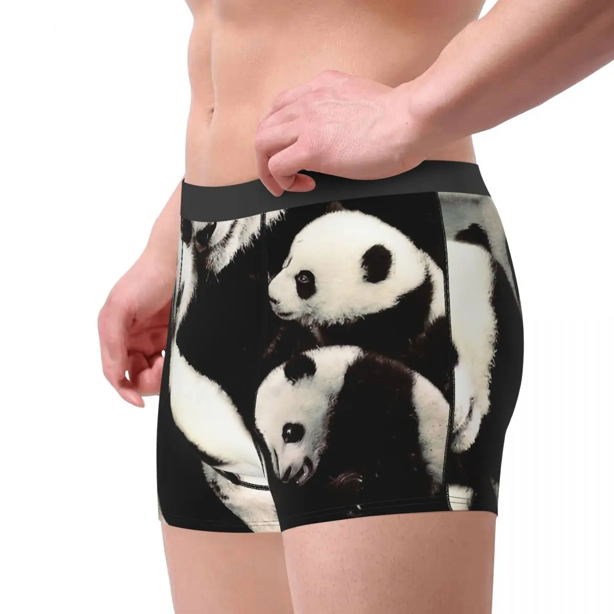 Трусы Pandas Animal Meme дышащие трусы мужское нижнее белье вентилируемые шорты боксеры -