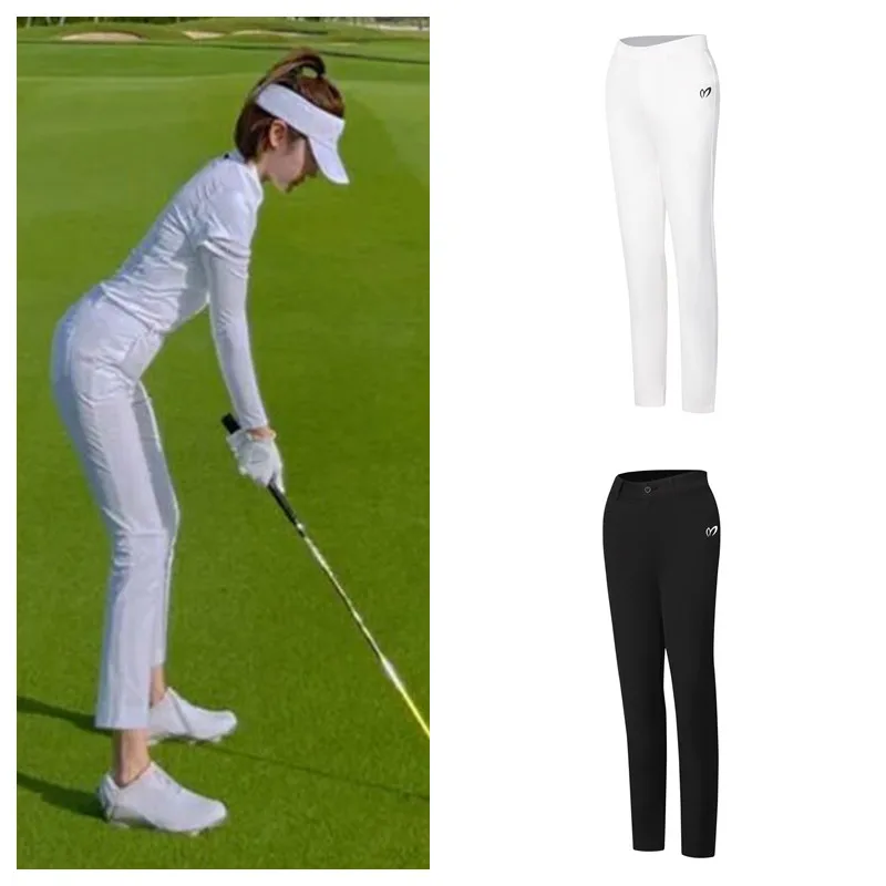 Korean Spring and Summer Thin Golf Pants Elastic Slim Fit Sports Leisure Slim Golf Apparel Pants