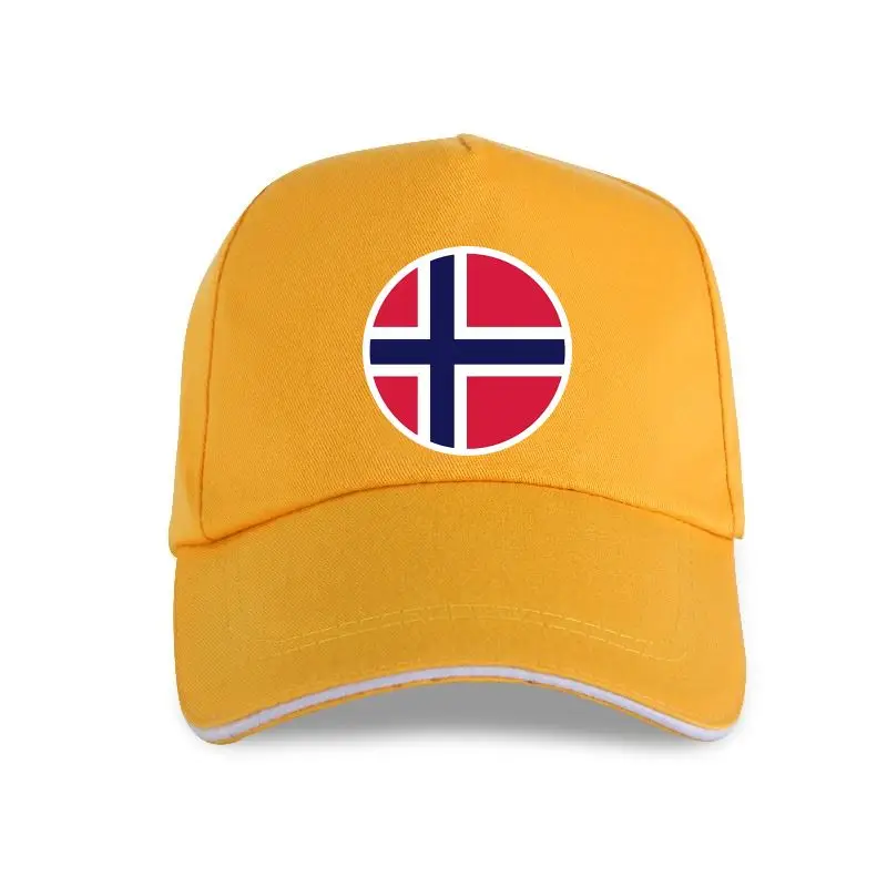 

new cap hat Round Norwegian Flag Baseball Cap Free Sticker Norway NOR NO