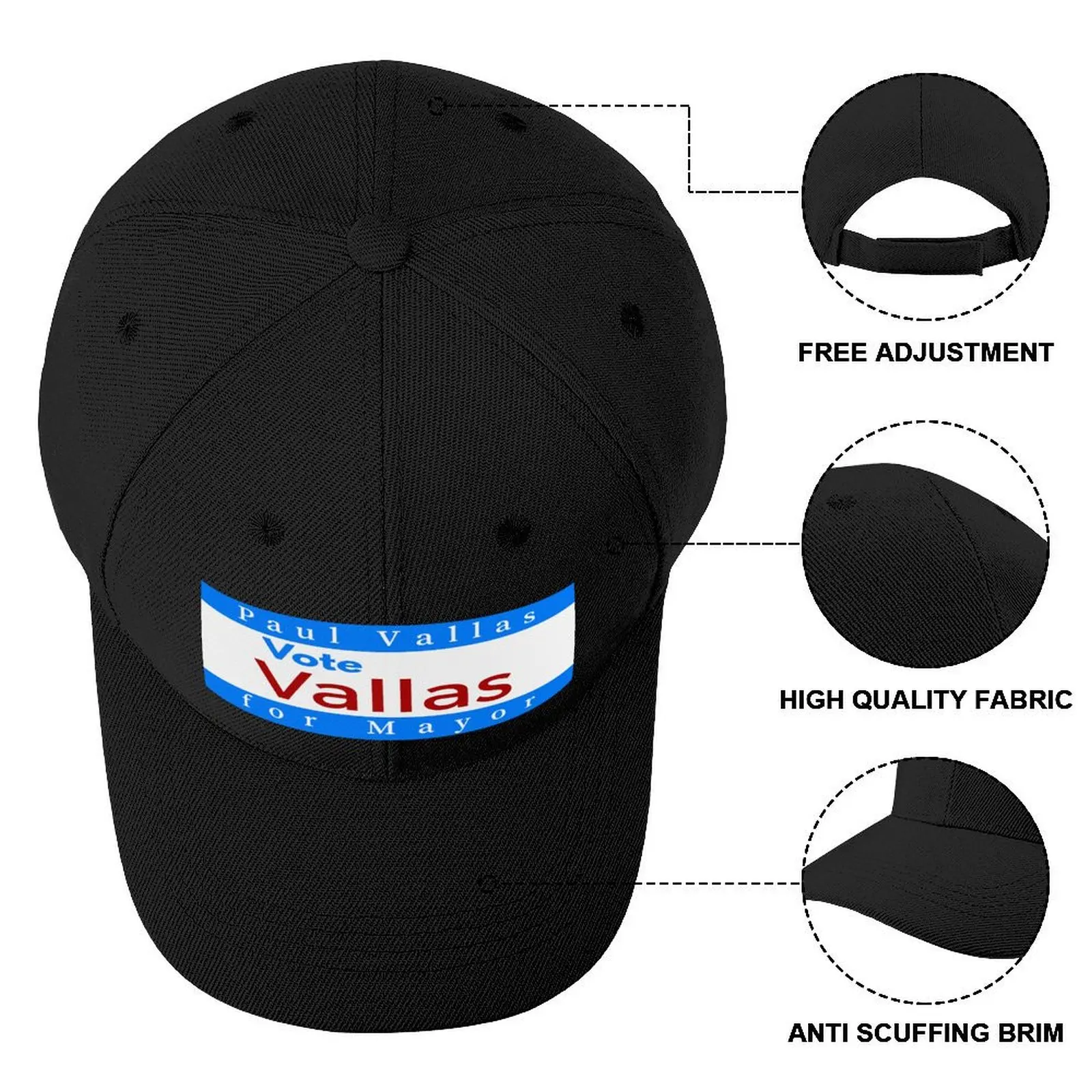 Бейсбольная кепка Paul Vallas for Mayor с капюшоном летняя шапка для мальчиков и девочек