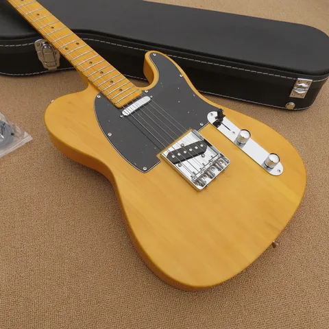 Заводская поставка, новинка 2021, картонная доска telecaster из желтой древесины, картонная доска, доска, 6 струн для гитары