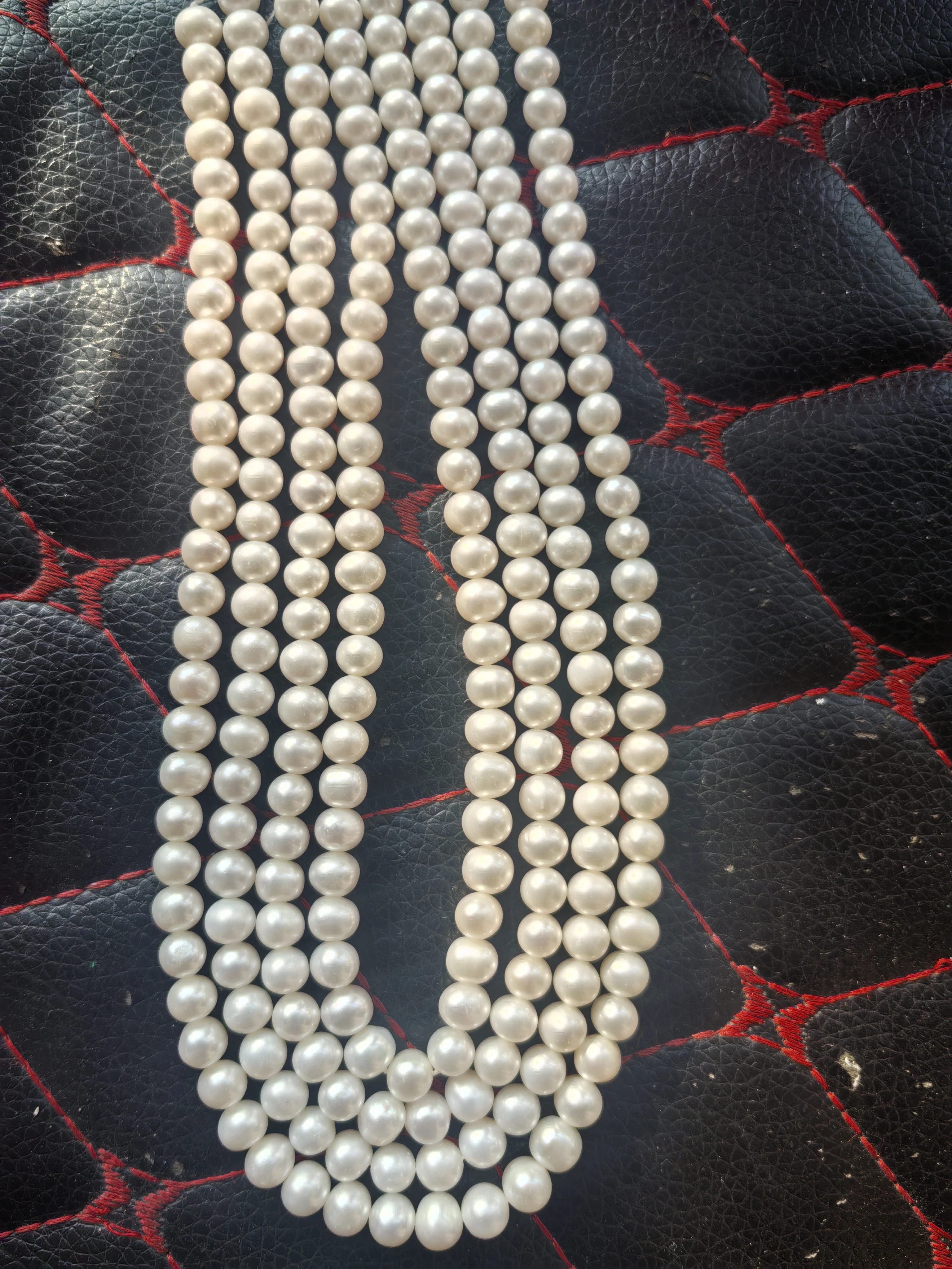 4 ряда AAAA 7-8 мм настоящее натуральное японское ожерелье из белого жемчуга акойя 17