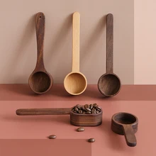 주방용 나무 커피 스푼, 커피 콩 측정 스푼, 바 주방 홈 베이킹 도구, 측정 컵 측정 도구