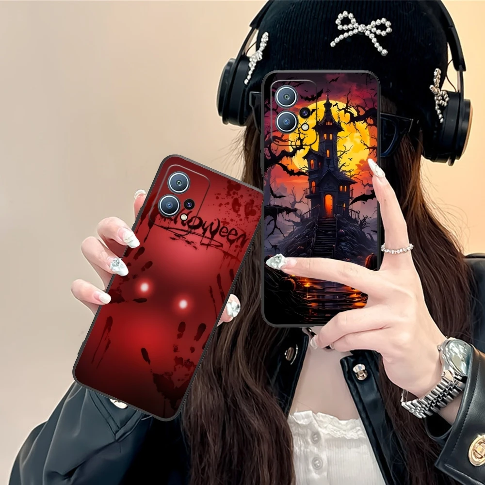 Halloween Pumpkin Mobile Cell Phone Case for Huawei P60 P50 P40 P30 P20 P10 P9 P8 Pro Lite Plus Black Soft Cover Shell