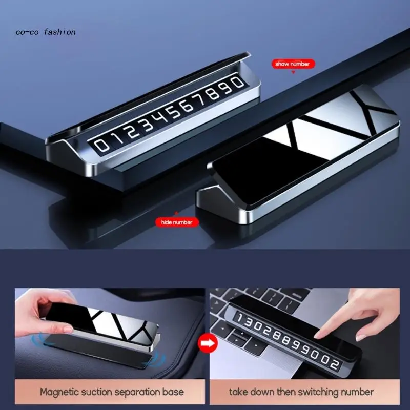 

517B автомобильные наклейки для временной парковки, светящиеся наклейки с номером телефона, украшение для приборной панели