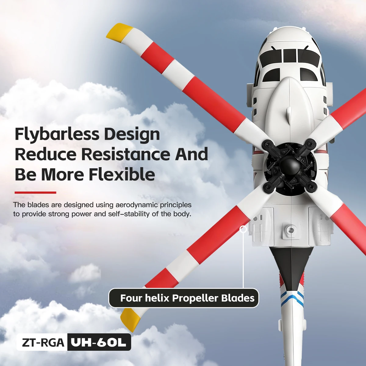 Фото Вертолет с дистанционным управлением Wltoys K270 — бесщеточный оптический самолет с позиционированием потока Black Hawk UH60 4-канальный безфлайбарный моделирующий самолет №5
