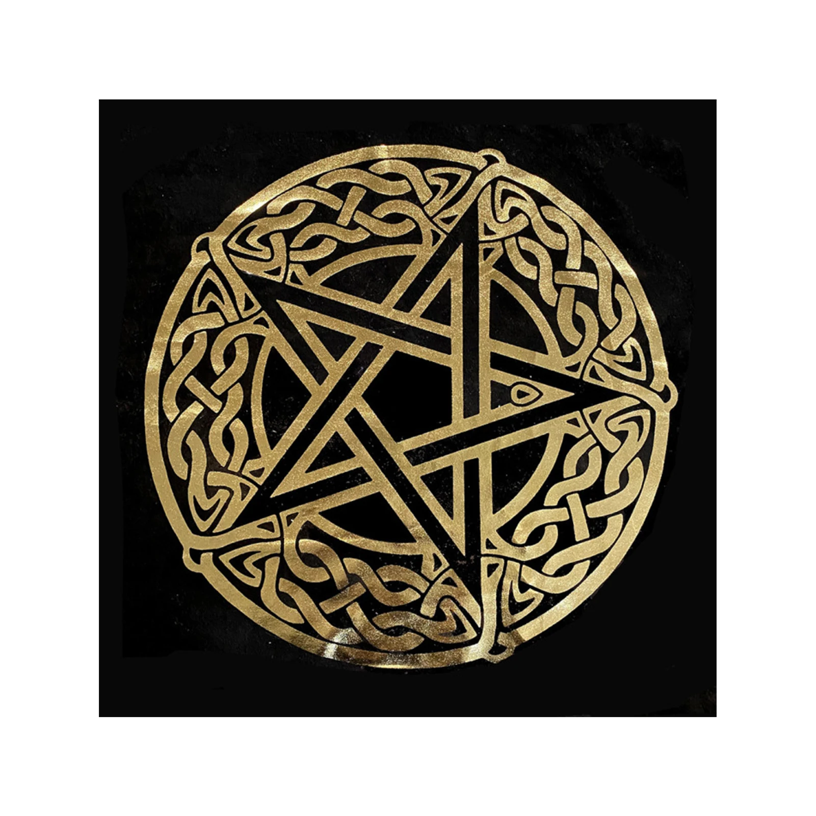 

Altar Cloth Deerskin Velvet Square Tarot Card Cloth Black And Gold Tablecloth Alter Pagan Spiritual Celestial Deck Cloth For