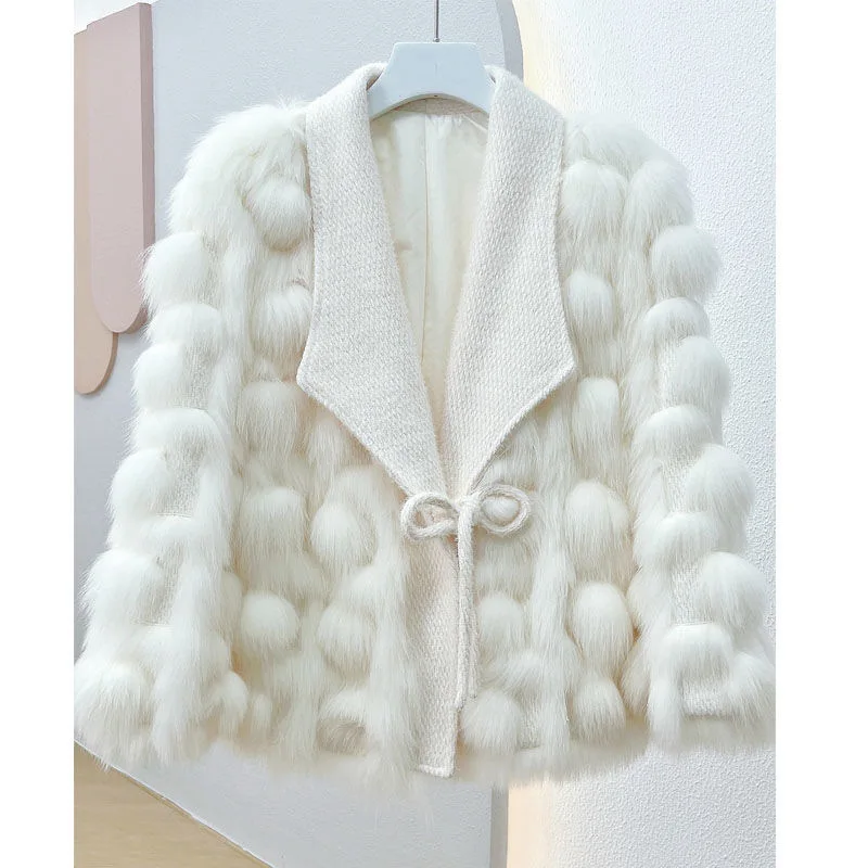 Short fur coat women's young car slim sweater Mao Mao coat