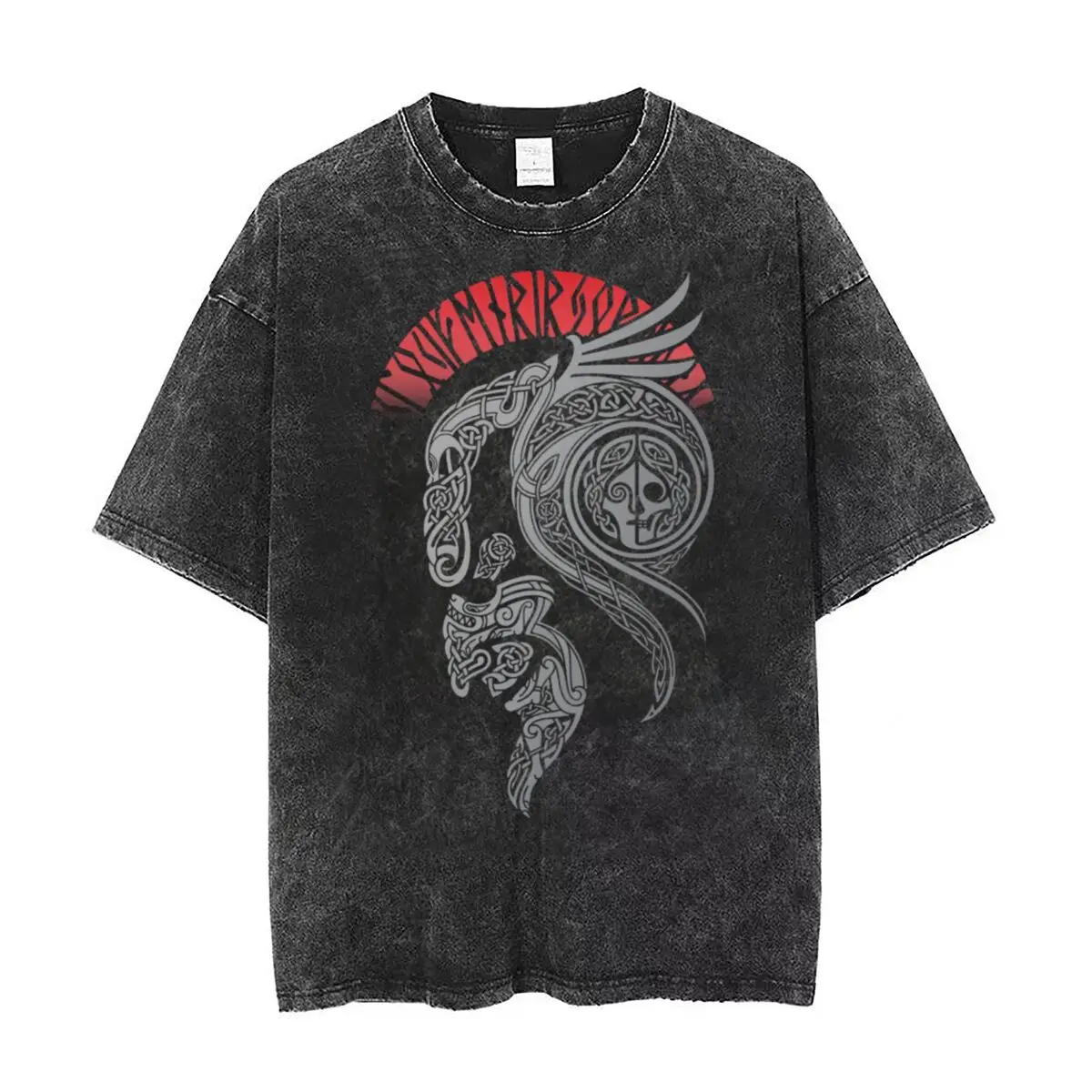 

Loki's Kids Vikings Valhalla Odin T Shirts Hip Hop Washed Harajuku T-Shirt Cool for Men Women Tops Streetwear Summer Tee Shirt