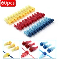 60pcs t tap wire terminals self stripping quick splice wire connectors and fully insulated male spade terminals connectors kit