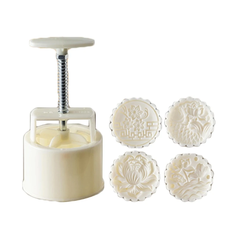 

X5QB форма для выпечки Луна ручной резак для печенья с гладким изысканным рисунком лотоса