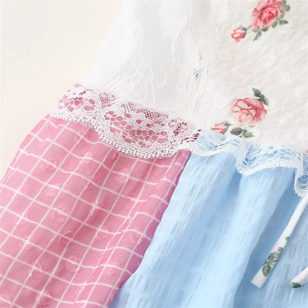 Модное Лоскутное Платье Rarf Осень 2024 Европейско-американский Стиль С Цветочным