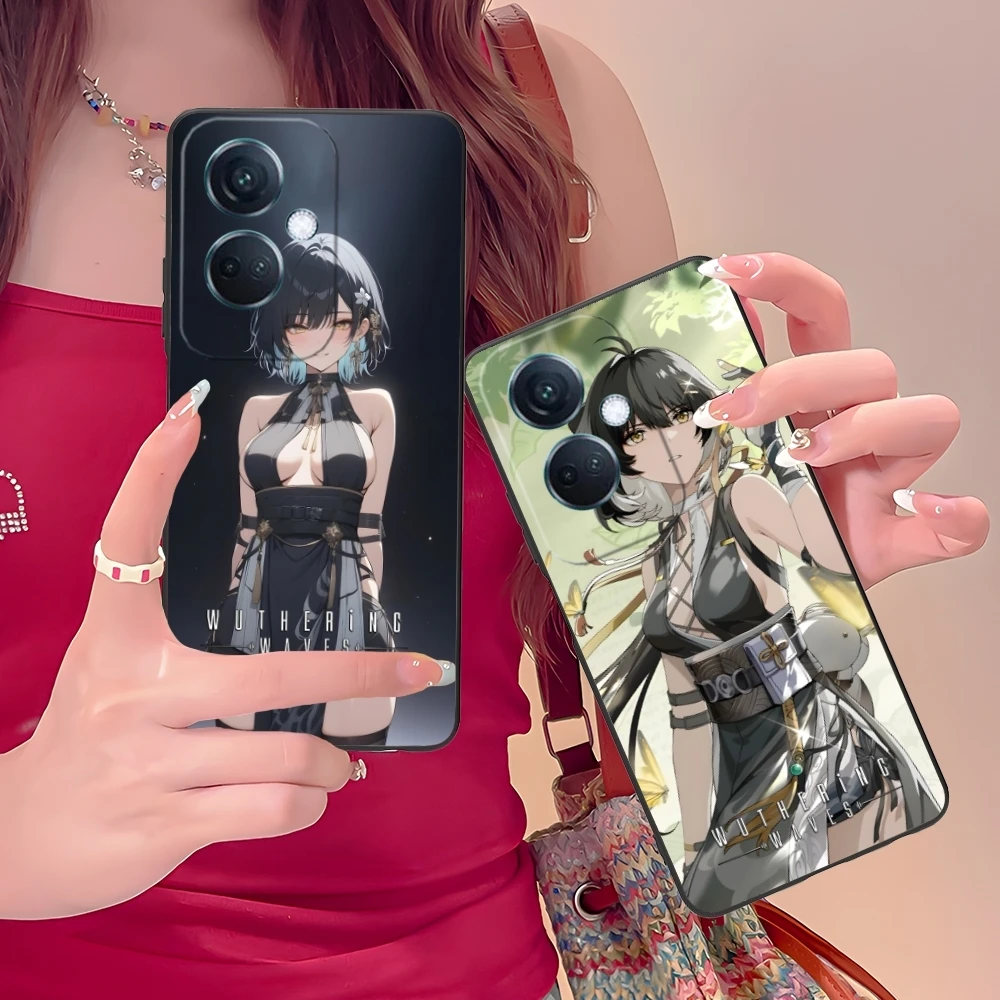 Wuthering волны Rover мобильный телефон фотоэлемент для OPPO Find X5 X3 X2 A93 Reno 8 7 Pro A74 A72 A53