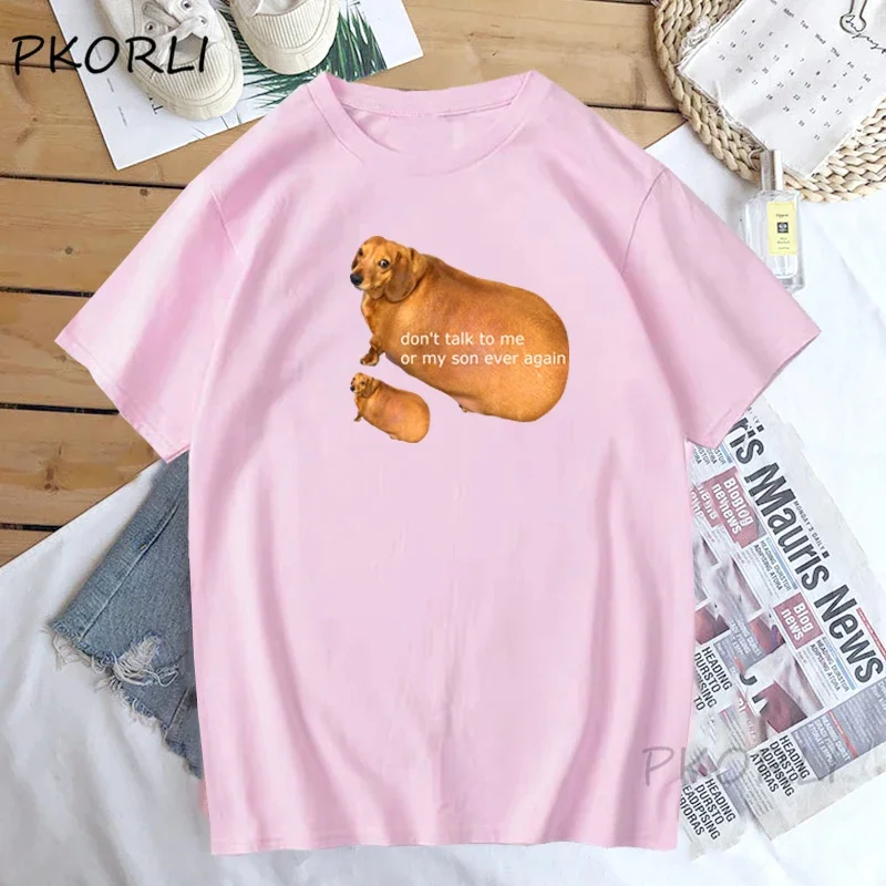 Футболка женская хлопковая с забавным графическим принтом и коротким рукавом