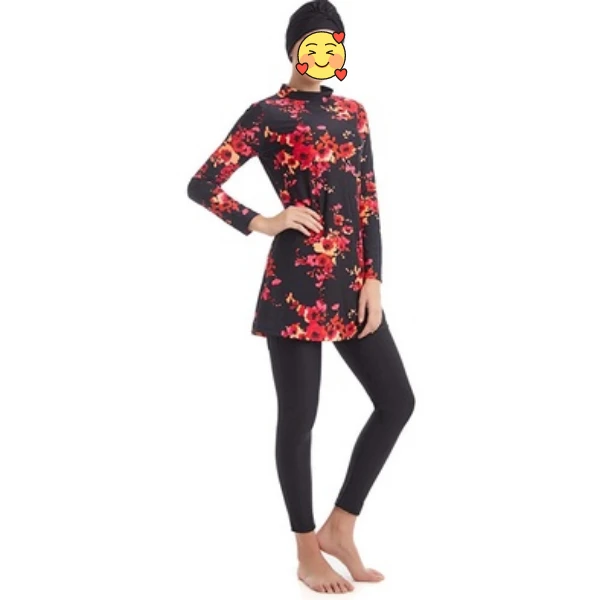 

Womens' Plus Size Modest Swimsuit Muslim Swimwear 3 Pieces Burkini Beach Swimsuits Bathing Suit Beachwear Costume