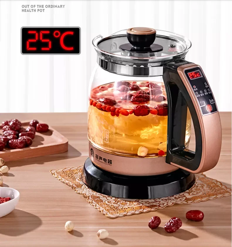 

Automatic Kettle Health Care Kettle Thick Glass 1.2L Electric Teapot Insulation Electric Water Cooker Water Boiling Pot