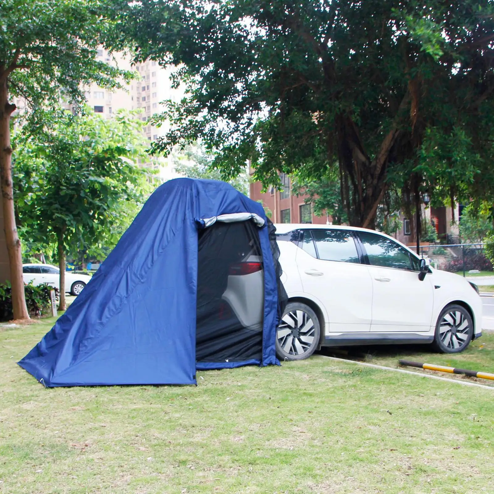 Portable Car Rear Tent Extension Waterproof Car Trunk Tent Vehicle Rear Canopy Beach for Outdoor Camping Self-driving Tour BBQ