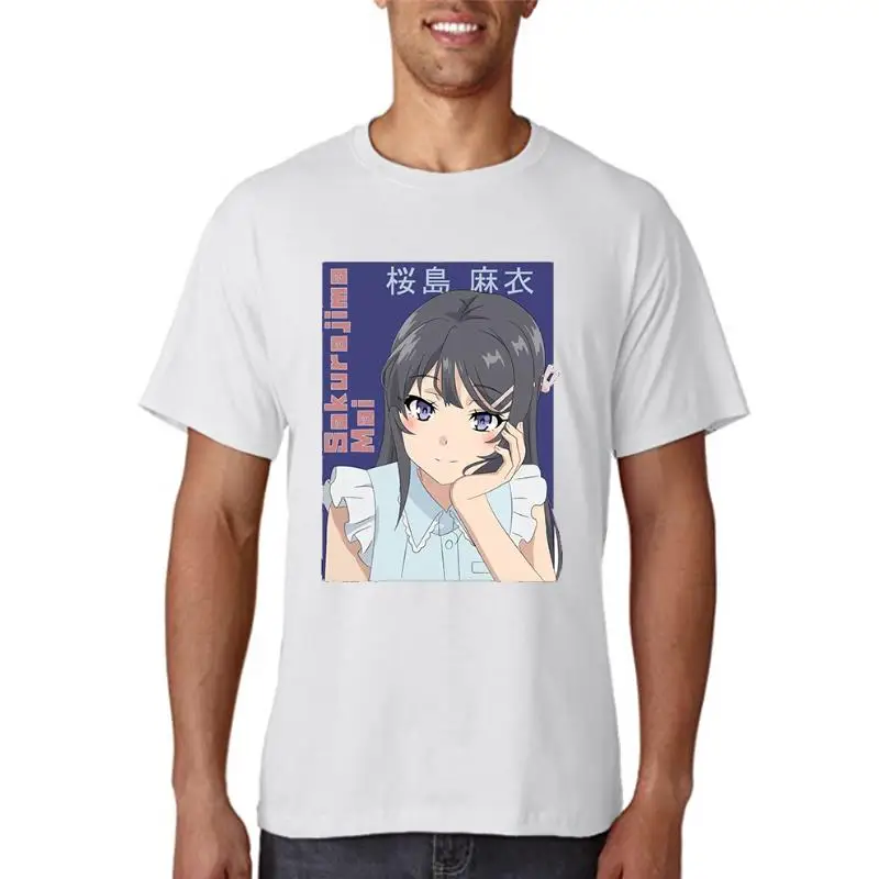 

T shirts For Women Sakurajima Mai Anime Cartoon Print Hip Hop Streetwear T shirts Female Summer Short Sleeve Loose O Neck Tshirt