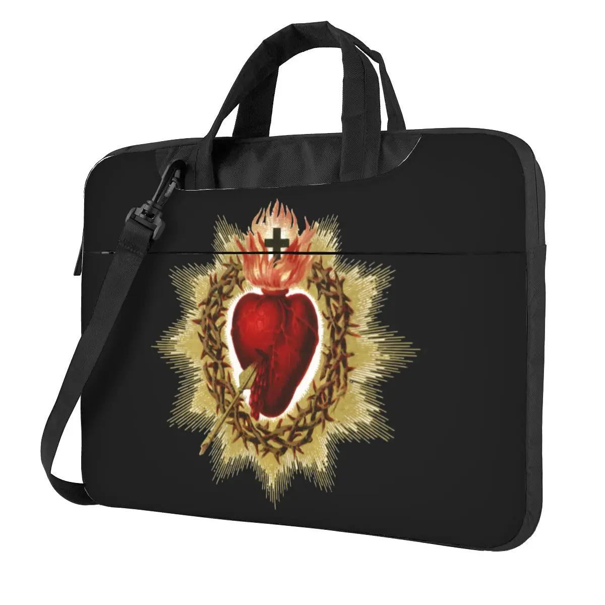 

Sacred Heart Of Jesus Catholic Laptop Bag heart For Macbook Air Pro Acer Dell 13 14 15 Notebook Case Kawaii Shockproof Pouch
