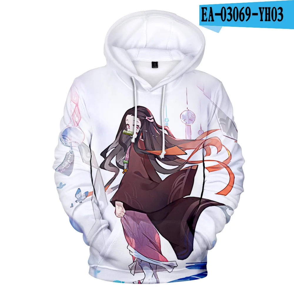 Женская толстовка с капюшоном изображением аниме рассекающего демонов детские