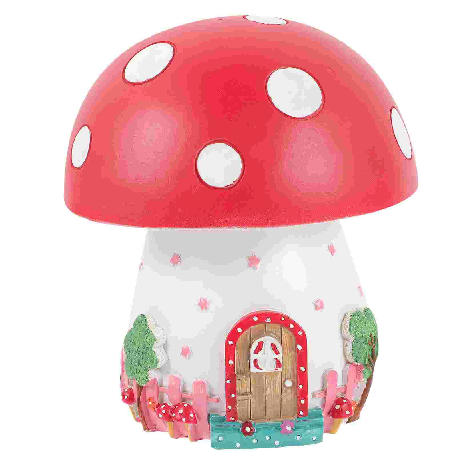 

Mushroom Shape Coin Container Piggy Bank Coin Storage Jar Resin Piggy Bank Ornament