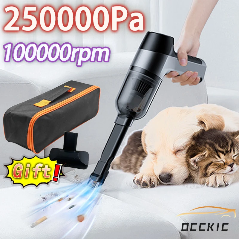 Car Vacuum Cleaner 4 in1 Wireless Vacuum Cleaner Duster Handheld Vacuum Pump For Home Portable Cordless Strong Suction 100000rpm