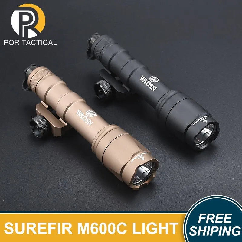 

Airsoft Surefir Tactical M600 M600C Scout Light Hunting Rifle Gun Weapon Flashlight 600 Lumens LED Lamp Fit 20mm Picatinny Rail