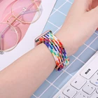 Ремешок соло Плетеный для Apple watch band 44 мм 40 мм 38 мм 42 мм 44 мм, нейлоновый браслет correa iWatch Series 3 4 5 SE 6 7 45 мм 41 мм