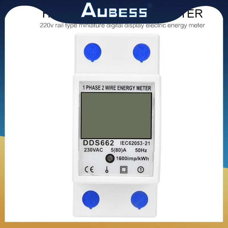

Energy Electric Meter Single Phase Two Wire Energy Meter Lcd Digital Display Kwh Electric Din Rail Smart Home Ac 230v 50hz