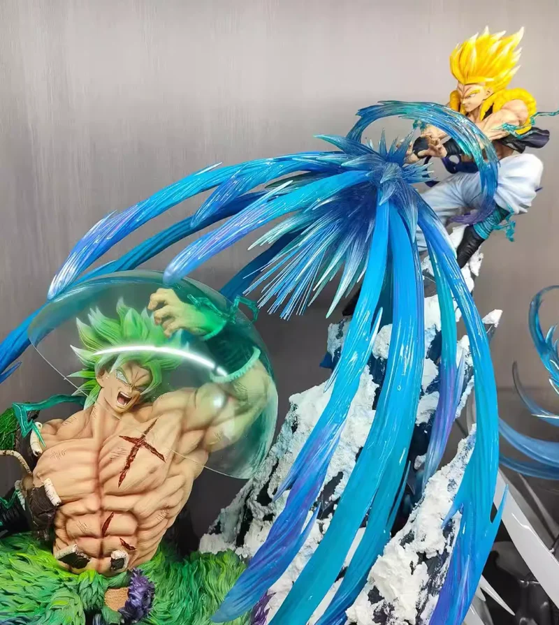 Фото Коллекционная фигурка Broly против Gogeta из Dragon Ball, лимитированная серия, GK, с подсветкой, сцена битвы, аниме-статуэтка, декор для фанатов аниме №3