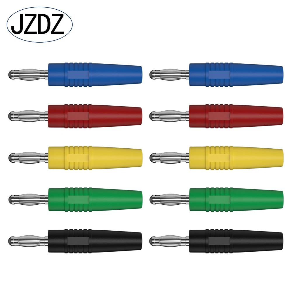 

JZDZ, 10 шт., 4 мм, вилка типа банан, никелированная стандартная, аксессуары для электрических разъемов, J.10012