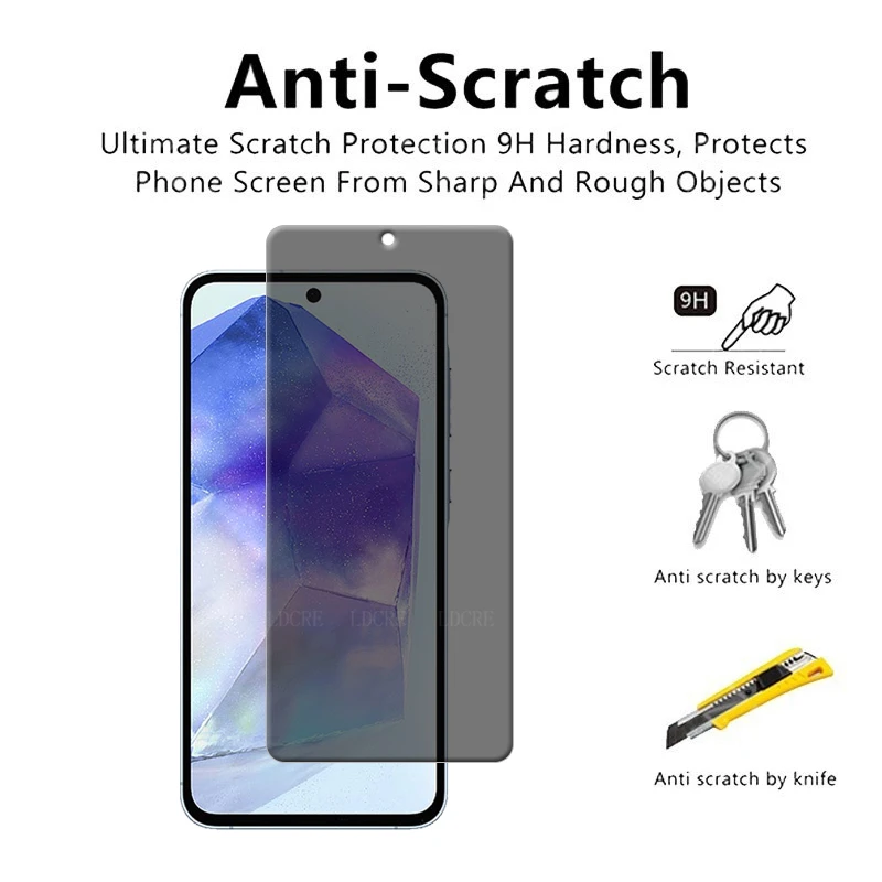 4 шт. для Samsung Galaxy A55 стекло защита экрана 9H HD защитная анти-шпионская