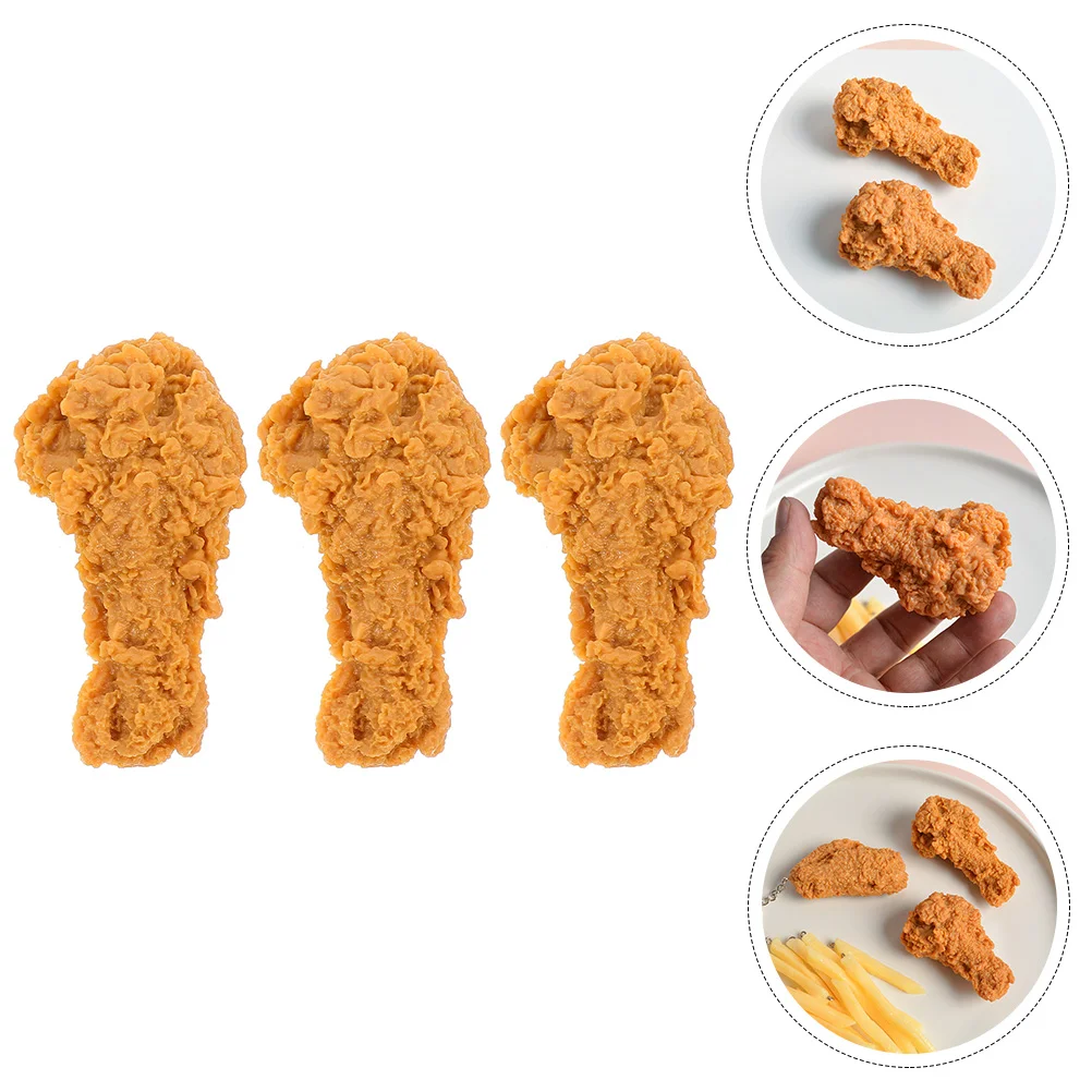 

Chickenfake Model Fried Artificial Leg Keychain Simulation Realistic Toys Drumstick Simulated Play Props Fast Foodslegs Wing